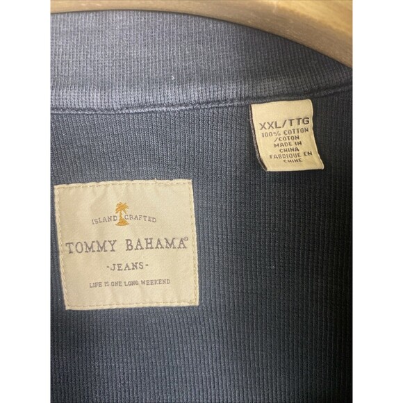 Tommy Bahama Jeans Men’s 1/4 Zip Pullover Size XXL 2XL Black Cotton - Picture 2 of 6